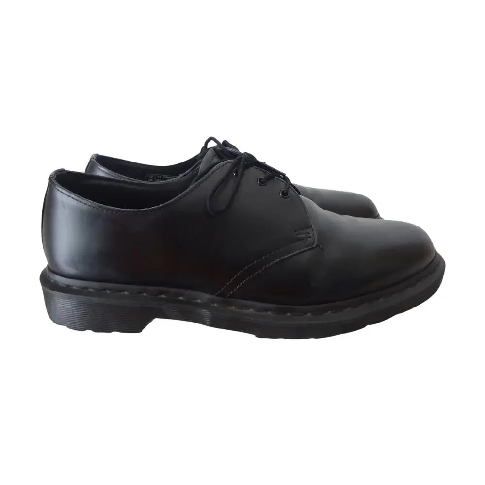 Dr Martens Mens 13 Soft Wair 1461 Mono Platform Oxford Black Leather Shoe Chunky